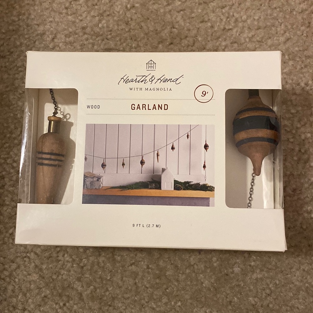 Hearth & Hand with Magnolia 9ft wood garland